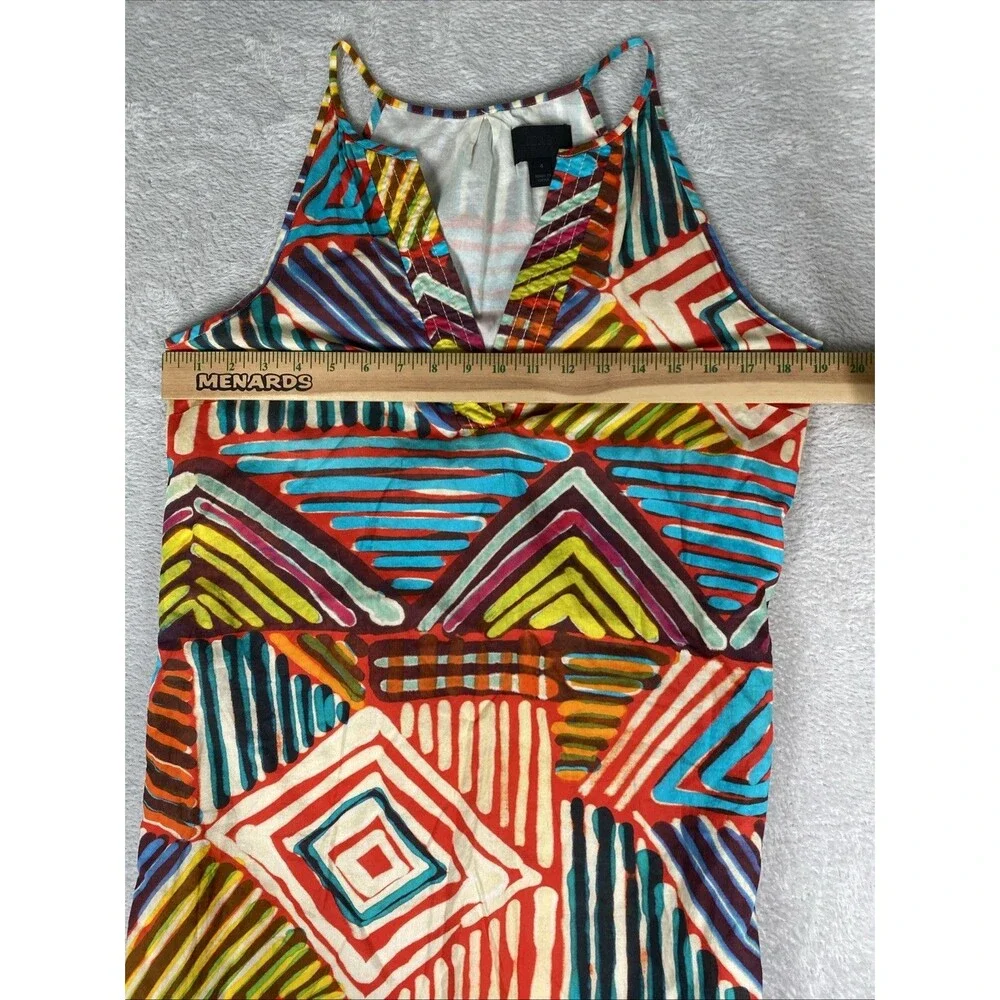 J. Crew Sleeveless Mini Sun Dress Women's 4 Colorful Pockets boho festival